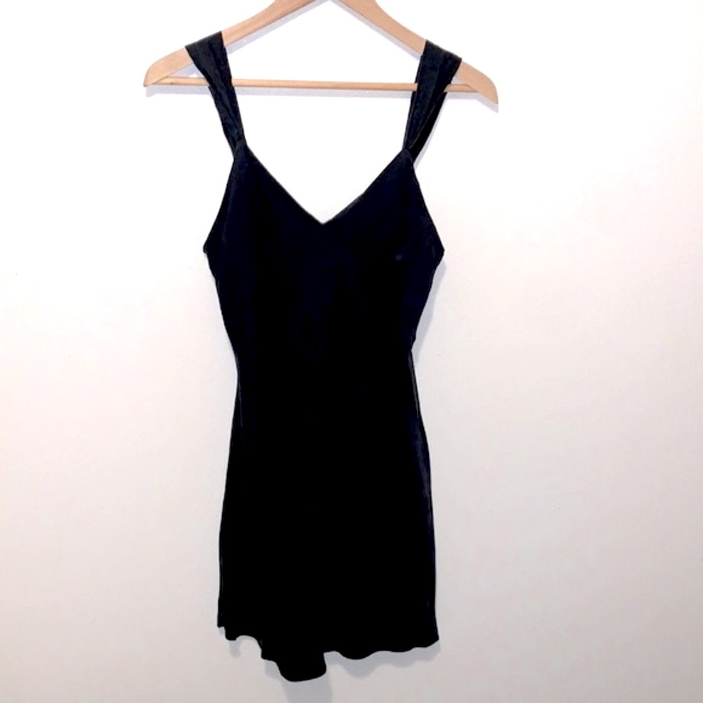 Silx by August Silk Black Slip Chemise